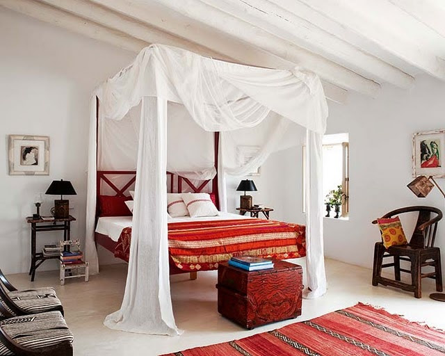 red white bedroom nuevo estilo