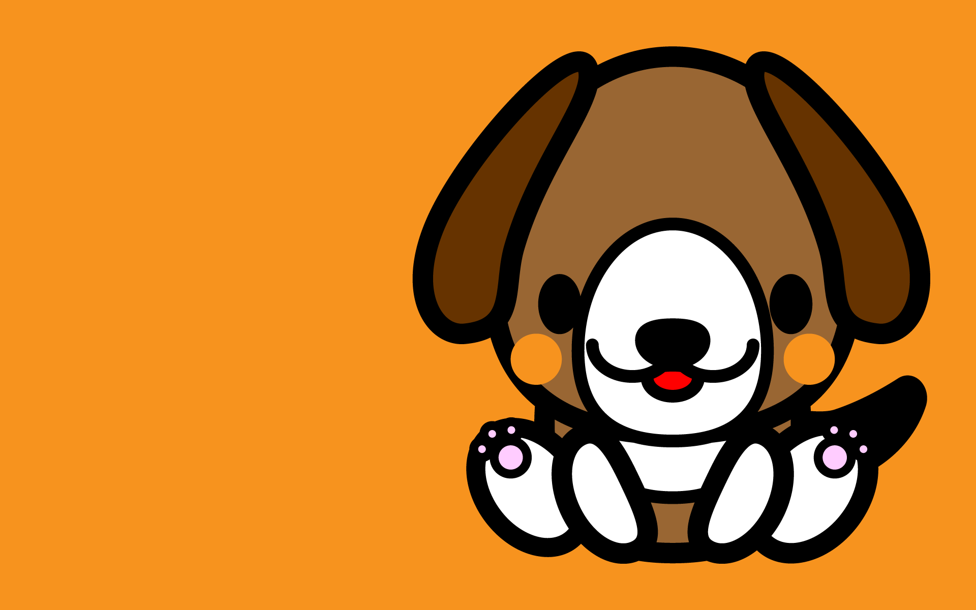 かわいい座りビーグル犬壁紙 Pc の無料イラスト 商用フリー オイデ43