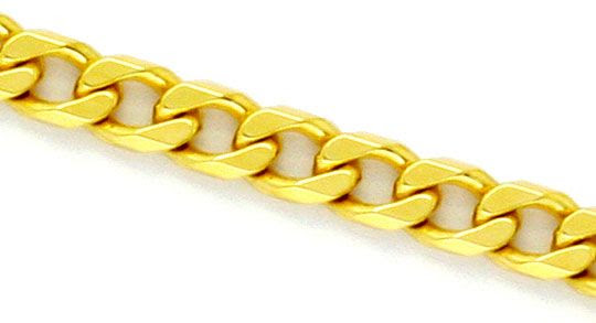 Original-Foto 2, FLACHPANZER KETTE GOLDKETTE MASSIV GELBGOLD
