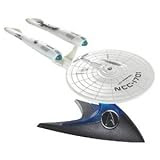 U.S.S. ENTERPRISE NCC-1701 * BATTLE DAMAGED * Hot Wheels 1:50 STAR TREK Die Cast Vehicle and Display Stand