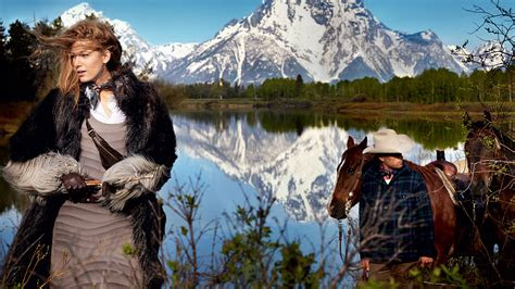 blake lively  standing   background  snow covered