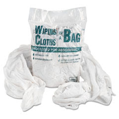 Bag-A-Rags Reusable Wiping Cloths, Cotton, White, 1lb Pack