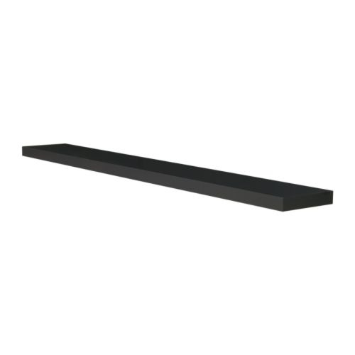 LACK Wall shelf - black-brown - IKEA