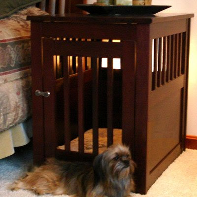 End Table Crate Medium Mahogany
