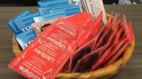 basket of condoms 