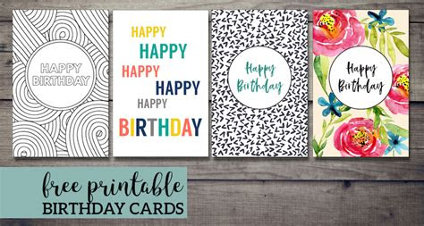 Webprintable birthday cards by canva. free printable birthday cards paper trail design
