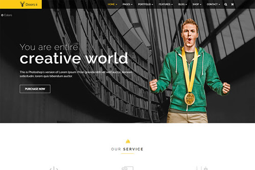 Doors Two - Bootstrap HTMl Template - CM 659277