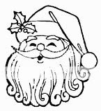 Here's a Santa Clause face coloring page for your downloading pleasure.