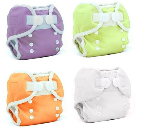 Thirsties Duo Wrap Size 2 Cloth Diaper Cover 6 pack Gender Neutral Colors with Dainty Baby Reusable Bag Bundle