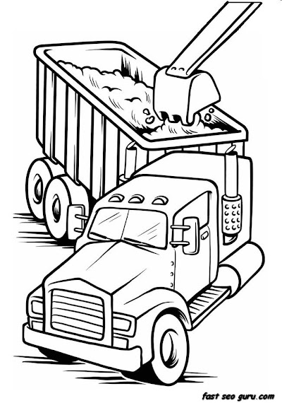Printable Truck Coloring Pages