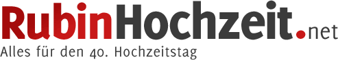 Glückwünsche zur Rubinhochzeit