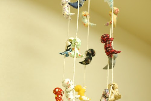 Sarubobo mobile for my little Tomato