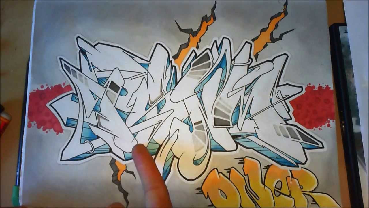 Wildstyle graffiti speed drawing commenté // Graff sur ...