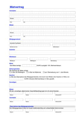Mietvertrag Bürotechnik | Vorlagen und Muster zum Ausdrucken