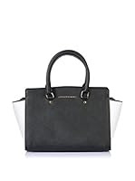 Giorgio Di Mare Bolso de Asa Mano Combinado (Negro / Blanco)