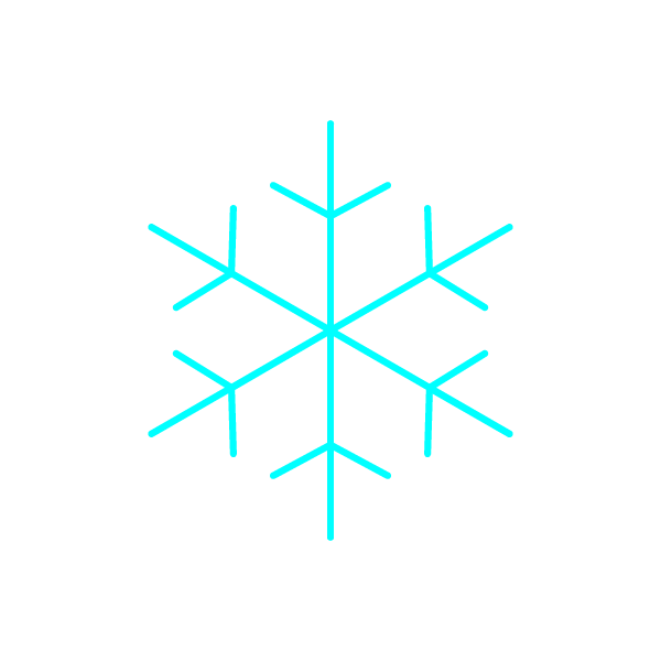 縁無しでかわいい雪の結晶の無料イラスト 商用フリー オイデ43