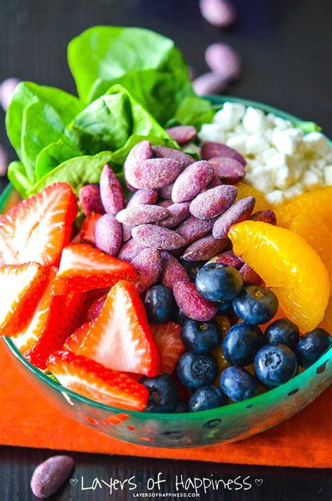 Depending on the flavor, you'll get between 160 and 170 calories per . Sweet Strawberry Almond Salad - Layers of Happiness