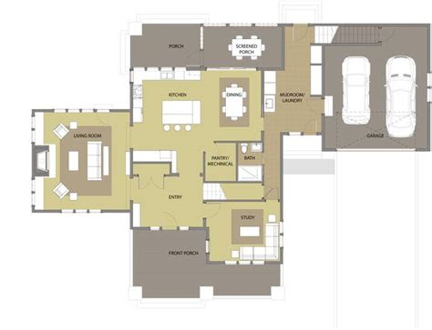 craftsman bungalow floor plans images  pinterest