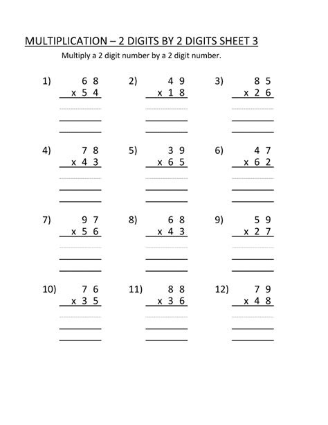  4th grade multiplication worksheets best coloring pages for kids