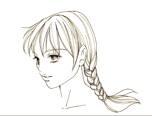 みつあみ 書き方