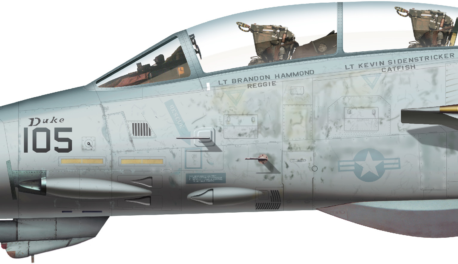 F-14 drawings by Mark Styling