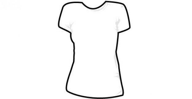 Download Round neck women's t shirt template | Download free Vector ...