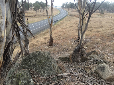 Cutting Through Mysterious Granite on a Country Highway