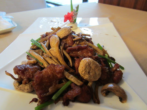 5 Jun 12 - Fried mutton with 2 kinds mushrooms.
