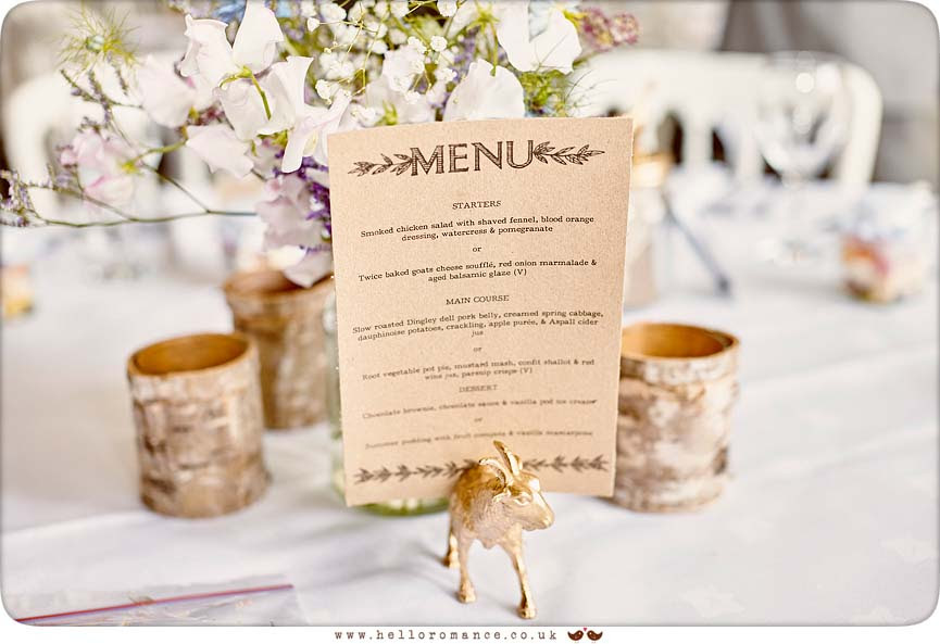 Table decorations at Butley - www.helloromance.co.uk