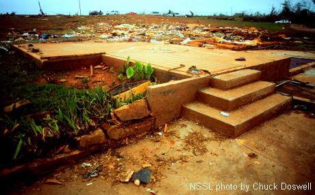 An E5 tornado leveled this home to its foundation.