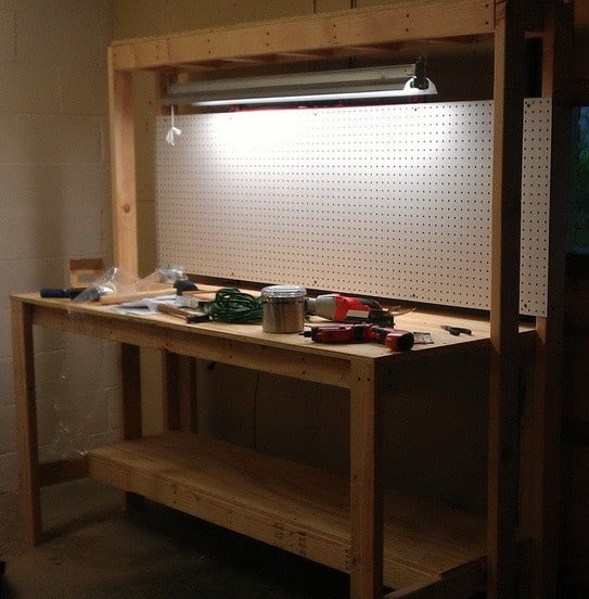 PDF DIY Workbench Plans With Pegboard Download 