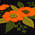 Hand Embroidery Flower Design on Black Fabric, New Easy Flower Design Em...