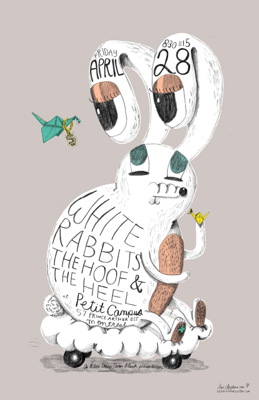 WHITE RABBITS and THE HOOF AND THE HEEL POSTER