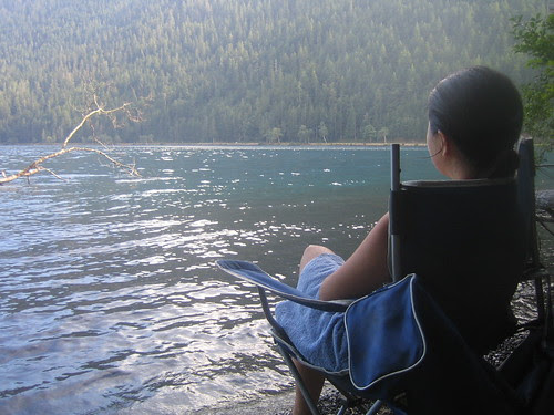 Relaxing by the lake
