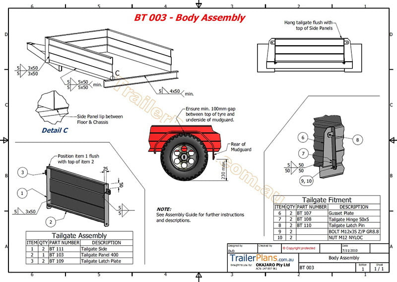 Box Trailer - Trailer Plan