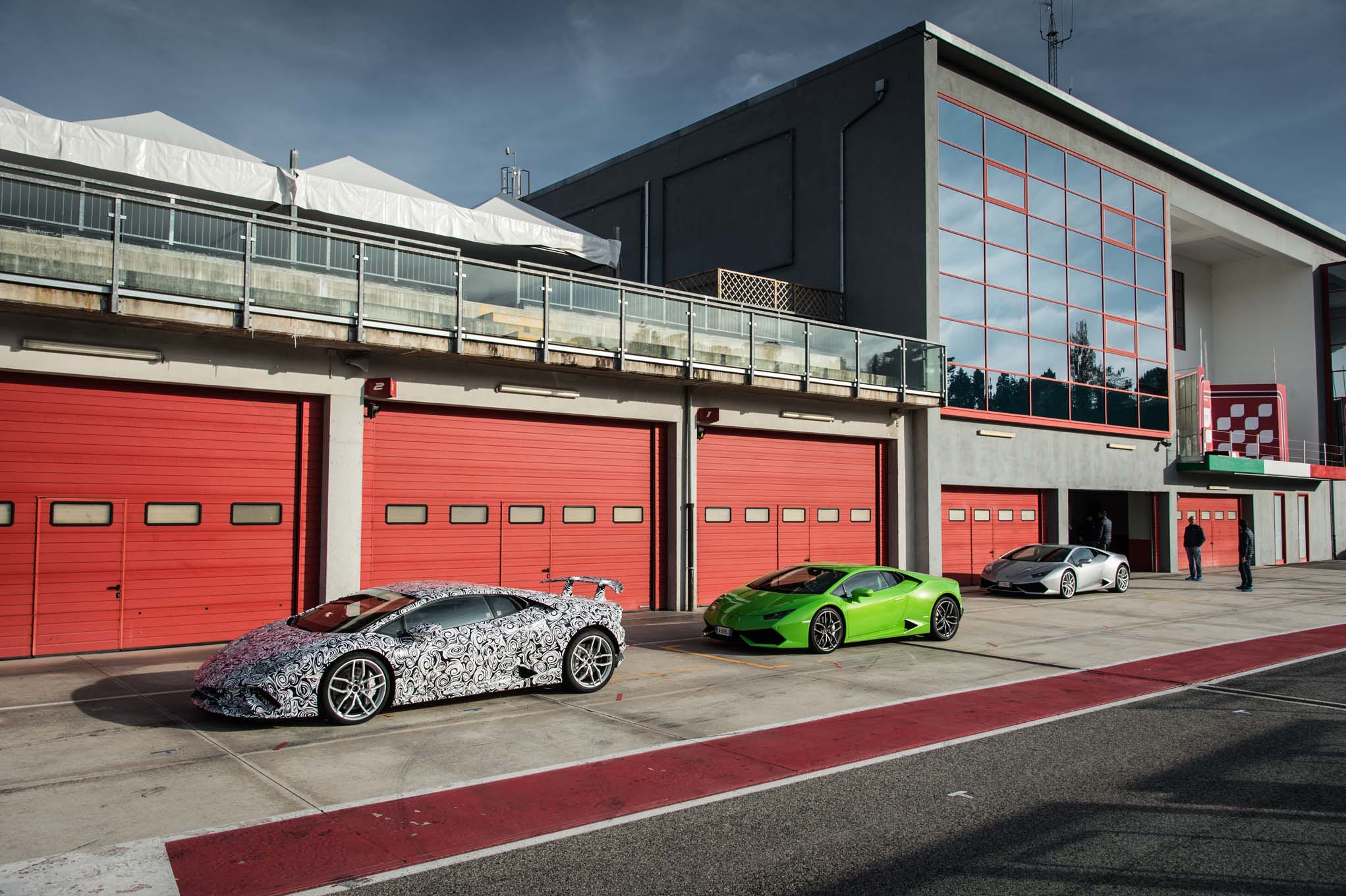 2017 Lamborghini Huracan Performante prototype front three quarter static