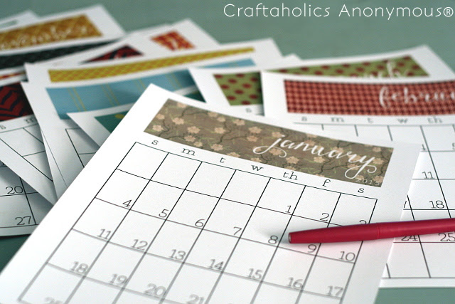 Craftaholics Anonymous Free Printable Calendar For 2015