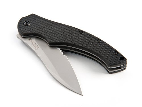 Kershaw Compound Serrated Folding Lock Back Serrated Knife