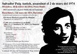 Actes de commemoració del 40è aniversari de l’assassinat de Salvador Puig Antich
