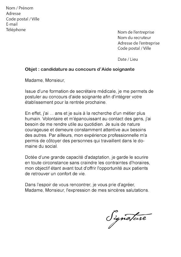 modele de lettre inscription ecole
