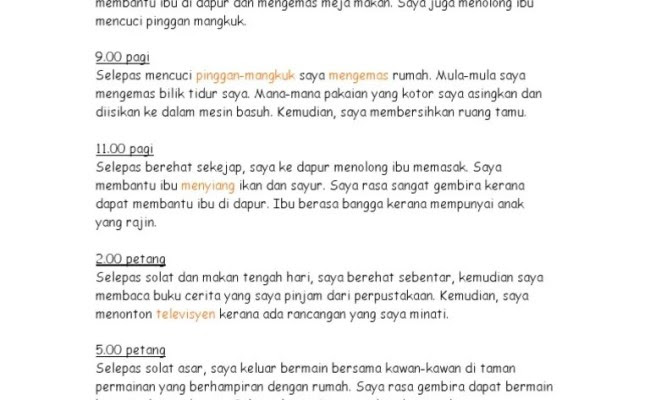 Interactive worksheet karangan tahun 2. Karangan Jenis Catatan Tahun 6 Otosection