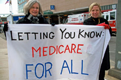 Medicare for all protest
