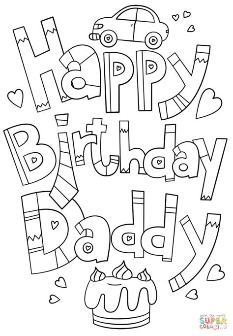 happy birthday daddy pictures to color the cake boutique