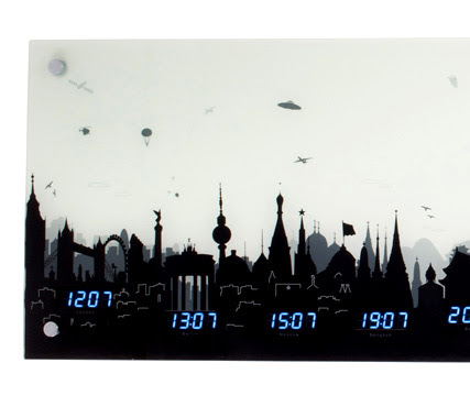İlginç Gökyüzü ( = Skyline ) Duvar Saatleri    Tasarımcı : J.P. Meulendijks
