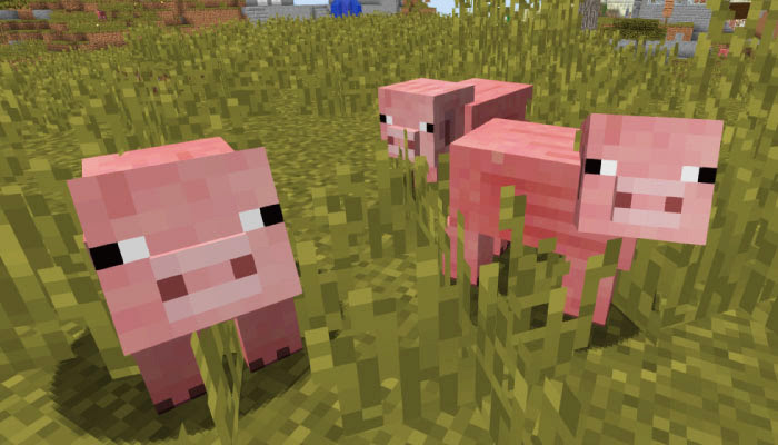 マインクラフトpc Pe 豚の入手方法と繁殖の仕方 豚の乗り方についてのまとめ マイクラモール