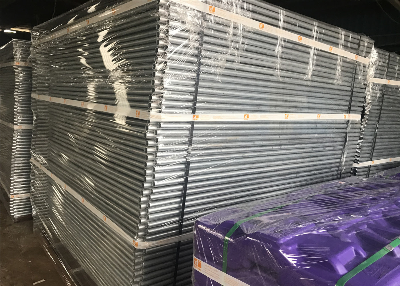 Hot Dipped Galvanized Temporary Fencing Panels OD 38mm wall thick