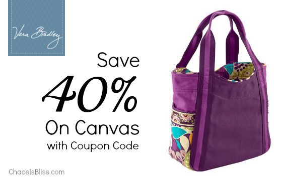 Vera Bradley Coupon Code | Save 40% on Canvas Products | Chaos Is ...