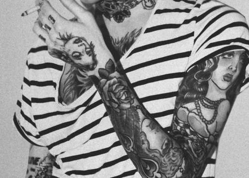 tags tattoo sleeve guy tattoo guy