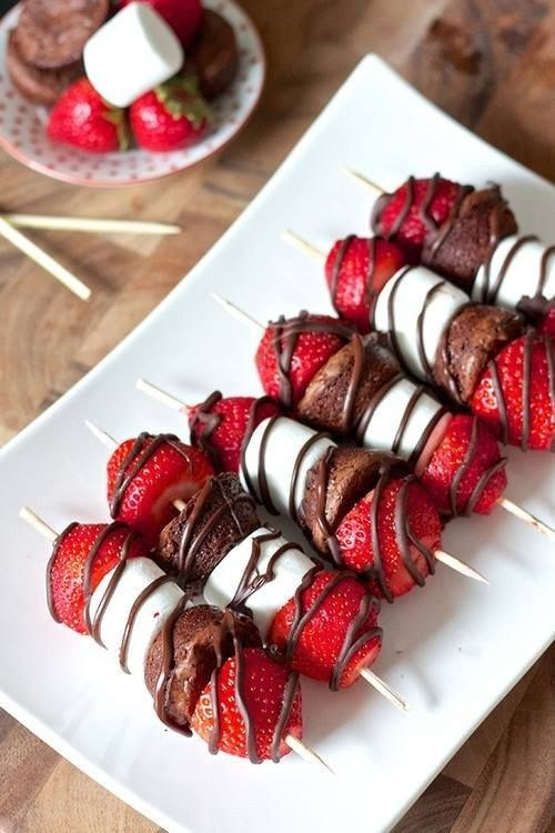 Strawberry Brownie Kebabs | 31 Genius Ways To Eat Every Meal On A Stick