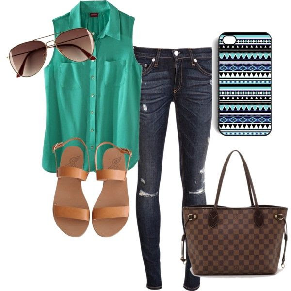 First Day of Freshman Year Outfit with different sandals though